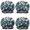 Pioneer Flower Floral-3, variant on Shower Caps,Pioneer Flower Floral Print Pattern Waterproof Shower Cap for Women 4 Pieces,Double Reusable Hair Cover for Shower PEVA Elastic Stretch Hem