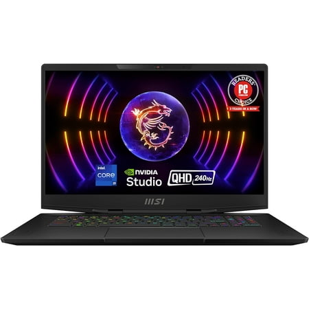 MSI Stealth 17 Studio 17.3" Gaming Laptop, Intel Core i9 i9-13900H, NVIDIA GeForce RTX 4080 12 GB, 1TB SSD, Windows 11 Home, Stealth 17 Studio A13VH-053US