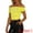 Bright Yellow, variant on DARING DIVA Women's Ruched Slim Fit Summer T shirts Y2K Crop Tops XS Bright Yellow