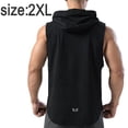 thumbnail image 2 of Sudadera deportiva negra para hombre, sin mangas, para entrenamiento, gimnasio, culturismo, camiseta de secado rápido, 2 of 8
