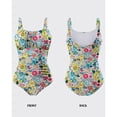 thumbnail image 6 of AICARE Women's One Piece Swimsuit Ruched Tummy Control Square Neck Bathing Suits, 6 of 7