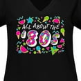 thumbnail image 4 of Inktastic All About the '80s Women's Plus Size V-Neck T-Shirt, 4 of 5