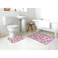 thumbnail image 4 of Honeii Flamingo Pattern Bathroom Anti-Skid Pad Bathroom Mat Vintage Seamless Pattern Not-Slip Toilet Rug Set, 4 of 6