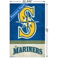 thumbnail image 3 of MLB Seattle Mariners - Retro Logo 18 Wall Poster with Push Pins, 22.375" x 34", 3 of 6
