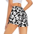 thumbnail image 3 of Xecao's Cute Panda (3) for a double-layer running short for women, perfect for gym, tennis, and more, featuring a convenient pocket., 3 of 9
