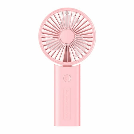 

WELPET Portable Mini Fan USB Rechargeable Lanyard Hand Fan Three Wind Speed Travel Portable Fans Pink