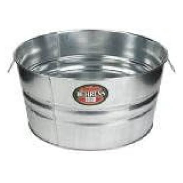 saney High Grade Steel 1GS 11 Gal Silver Galvanized Steel Round Tub