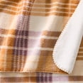 thumbnail image 4 of Better Homes & Gardens Plaid Reversible Faux Wool to Faux Fur Oversized Couch Throw Blanket, Almond, 50 x 72 in, 4 of 6