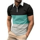 thumbnail image 2 of pstuiky camisetas para hombre, Blusa informal de manga corta con cuello vuelto y cremallera de color liso para hombre ropa de hombre m, 2 of 6