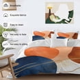 thumbnail image 4 of Navy Blue Burnt Orange Bedding 3 Piece Duvet Cover Set Queen Size, Modern Retro Geometric Soft Microfiber Comforter Cover with Zipper Closure & Pillowcases, Wrinkle & FadeResistant Quilt Cover, 4 of 9