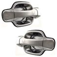 thumbnail image 3 of Rear Left Driver and Right Passenger Exterior Door Handle Compatible with 2004-2012 Isuzu I-290 Isuzu I-370 Isuzu I-350 GMC Canyon Chevrolet Colorado Chrome Without Key Hole Z71 SLE, 3 of 5