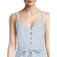 thumbnail image 4 of No Boundaries Juniors' Button Front Romper, 4 of 5