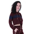 thumbnail image 4 of Moomaya Color Block Crop Hoodie Drawstring Pullover Casual Sports Jacket For Women-26, 4 of 9
