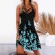 thumbnail image 1 of ICHUANYI Clearance Women's Summer Fashion Printed Sleeveless Suspenders Pullover Dress(Black, S) ICHUANYI WER2023080907173, 1 of 5