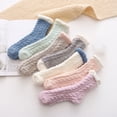thumbnail image 4 of Coral Fleece Socks for Women - Fluffy Casual Socks Women, Women Slipper Socks, Super Soft Comfort Socks, Thick Super Warm Socks for Winter Home (1 Pair ), 4 of 7