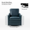 thumbnail image 4 of PU Leather Swivel Accent Chair Single Sofa Chair Set of 2 for Home Living Room Turquoise, 4 of 7