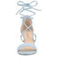 thumbnail image 2 of Sandalias Con Puntera Abierta Y Cordones Con Tacón Bajo Para Mujer Cielo azul 37, 2 of 6