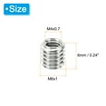 thumbnail image 2 of Unique Bargains Adaptateurs de Filetage Manchon Réducteur Écrou 20 Pcs M6x1 Mâle à M4x0.7 Femelle Réparation Insert Écrou 6mm, 2 of 7