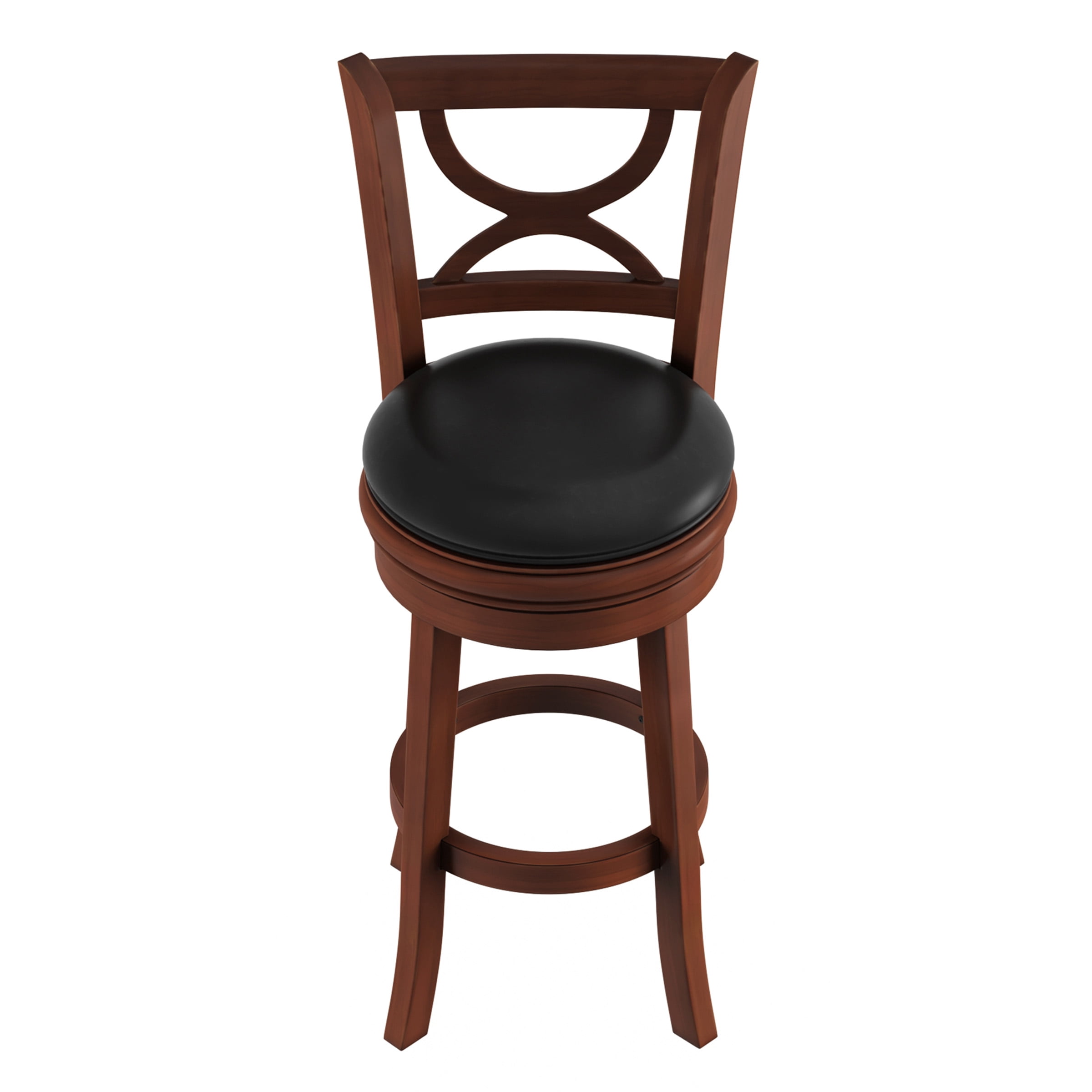 Lavish Home High Back Counter Height Stool – 29-Inch Bar Chair, Brown
