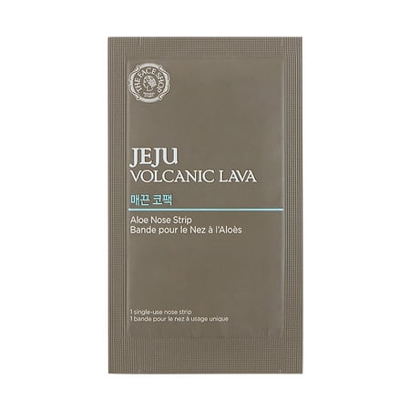Volcanic Recharge - The Face Shop Jeju Volcanic Lava Aloe Nose Masks, 7 Strips