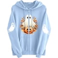thumbnail image 4 of Bibifish Womens Halloween Zip Up Hoodies Graphic Fleece Hooded Sweatshirts Long Sleeve Pockets Fall Winter Hooded Sweatshirts, 4 of 5