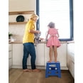 thumbnail image 6 of ACSTEP Folding Step Stool 13'' Tall Step Stool Plastic Step Stools with Non-Slip Surface - Blue, 6 of 8