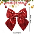 thumbnail image 3 of Xingjin Glitter Bow Ornaments, Christmas Tree Bows With Hollow-Out Design, Holiday Wreath Accent For Xmas Tree And Party Decor, 3 of 7