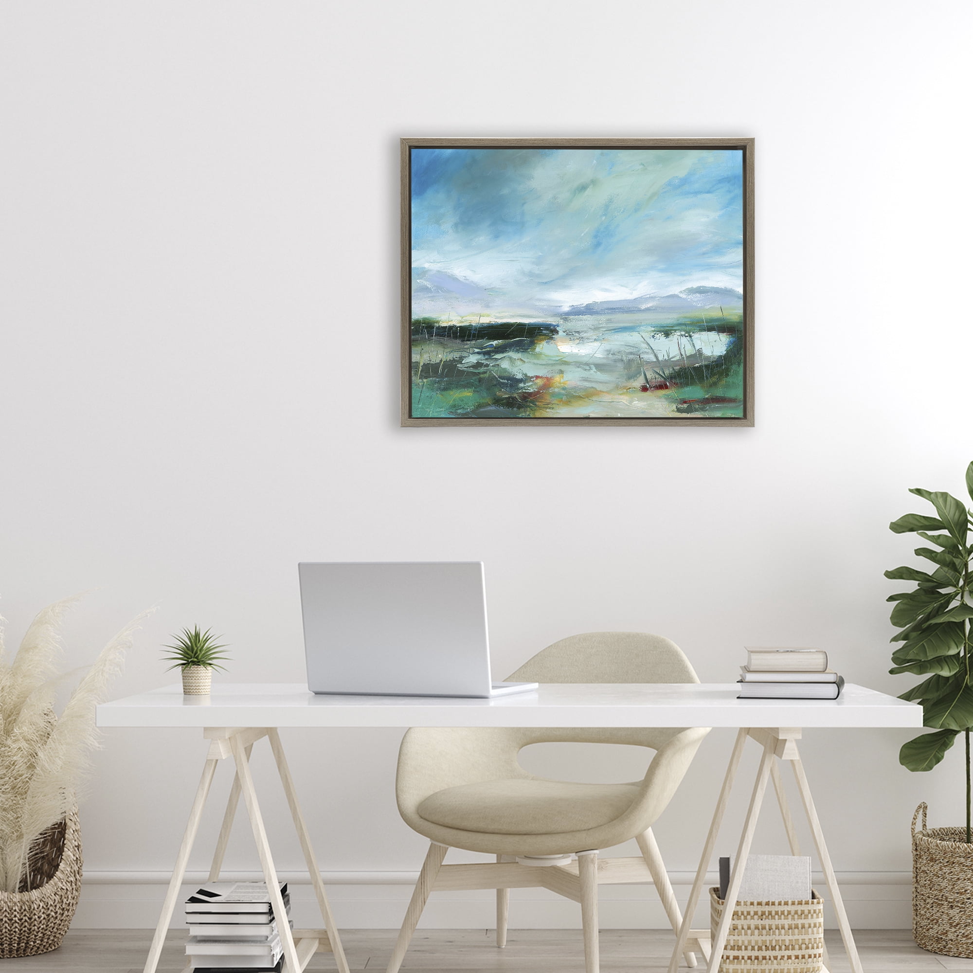 Stupell Industries Days By The Loch Brown Framed Floater Canvas Wall Art, design by Lesley Birch
