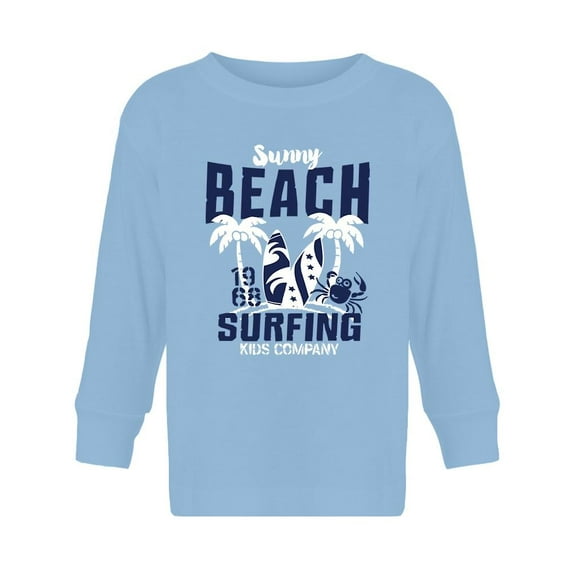 Sunny Beach Surfing Long Sleeve Toddler -Image by Shutterstock, 4 Toddler