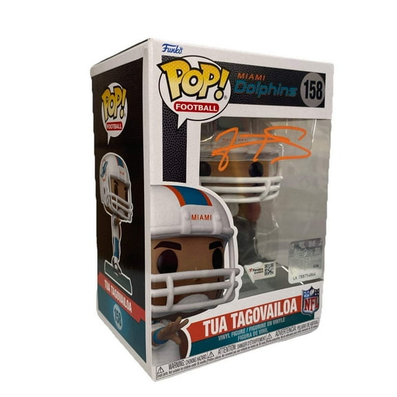 Funko Pop Football NFL Miami Dolphins Tua Tagovailoa #158 - Signed Autographed