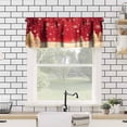 thumbnail image 4 of Christmas Valance Curtains, Xmas Red Gold Snowflakes Merry Christmas New Year Winter Holiday Party Window Curtain Valances for Kitchen Living Room Bedroom, 54x18 Inch, 4 of 6