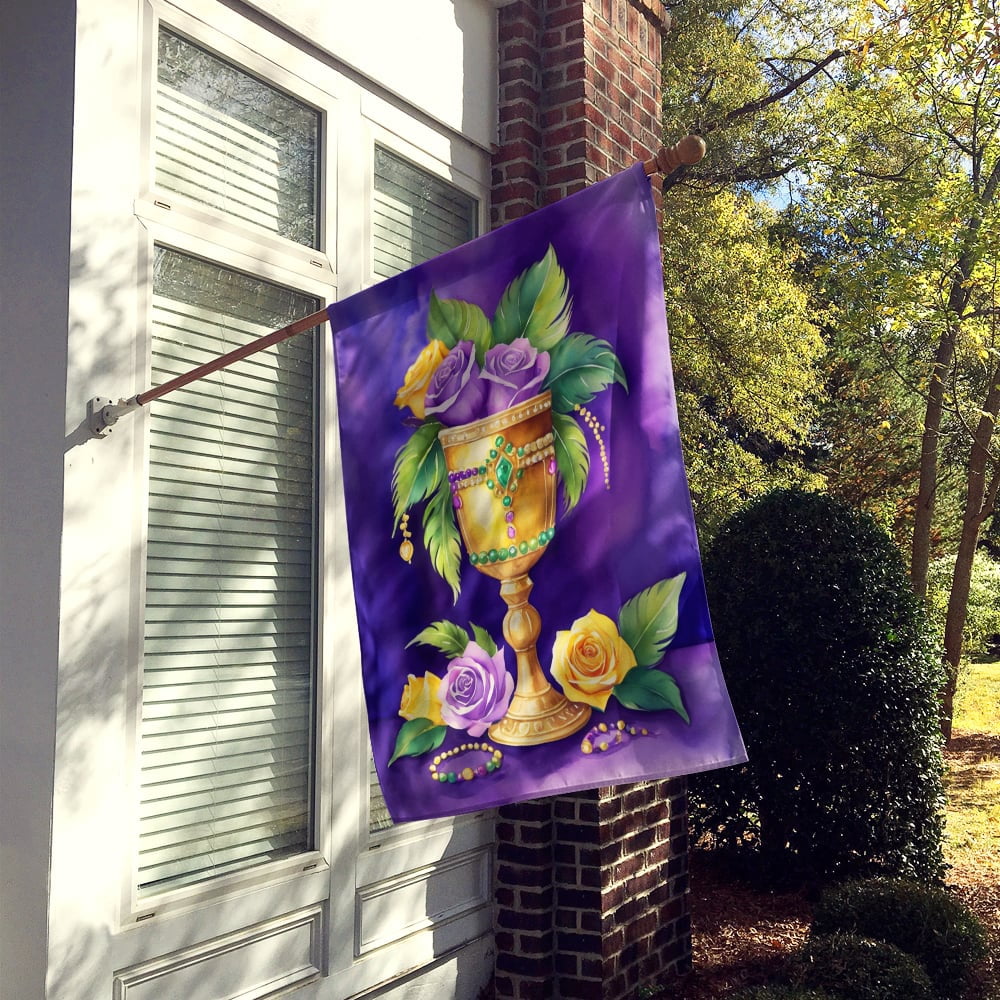 Goblet Mardi Gras House Flag 28 in x 40 in