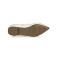 thumbnail image 3 of BLISSFUL STEP Women's Pointed Toe Slip On Mesh Flat Shoes Beige 8.5, 3 of 8