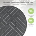 thumbnail image 6 of VOXBIN Round Patio Table with Adjustable Umbrella Hole, All Weather Metal 53.1" Outdoor Table, Black, 6 of 7