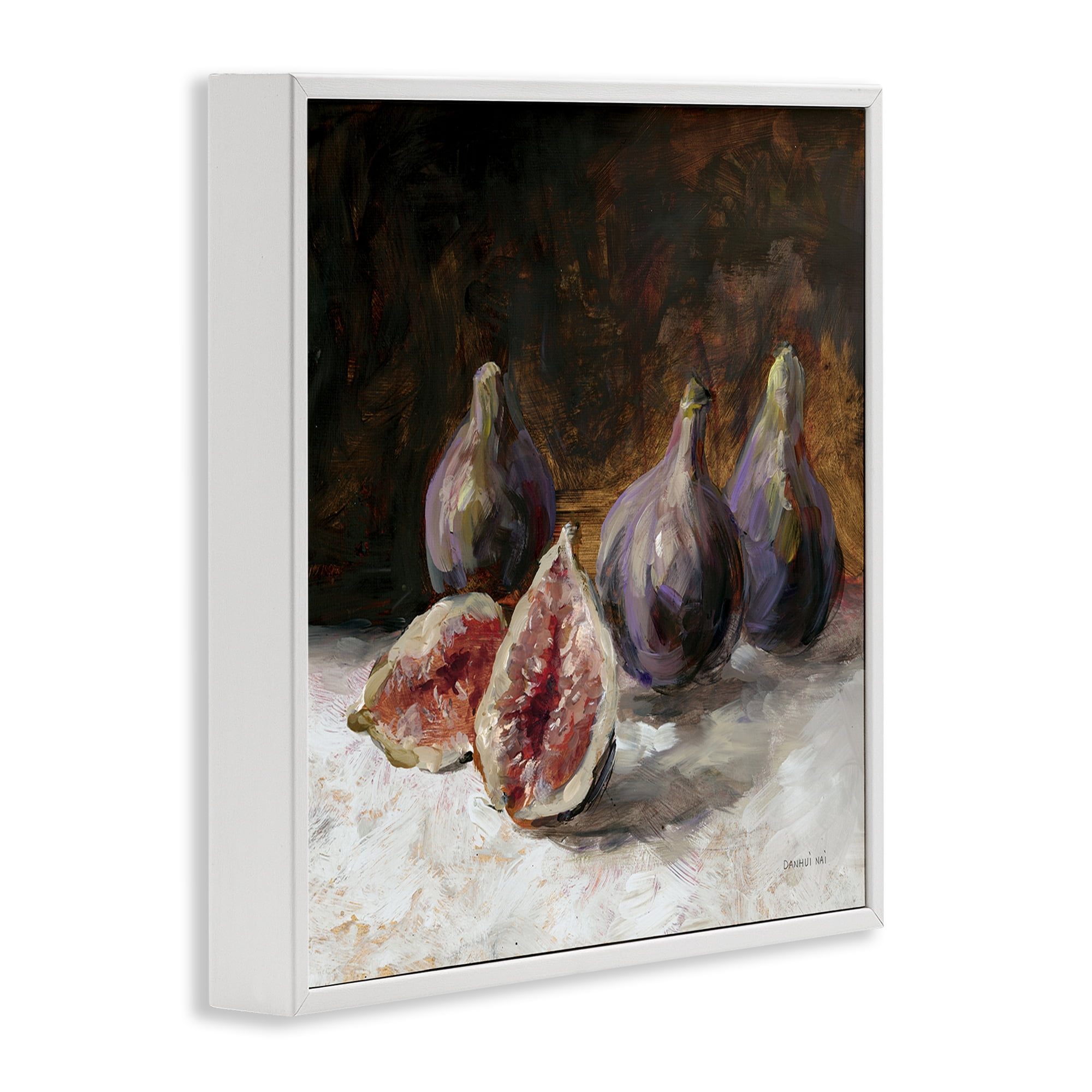 Stupell Industries Rustic Fig Still Life White Framed Giclee Art, design by Danhui Nai