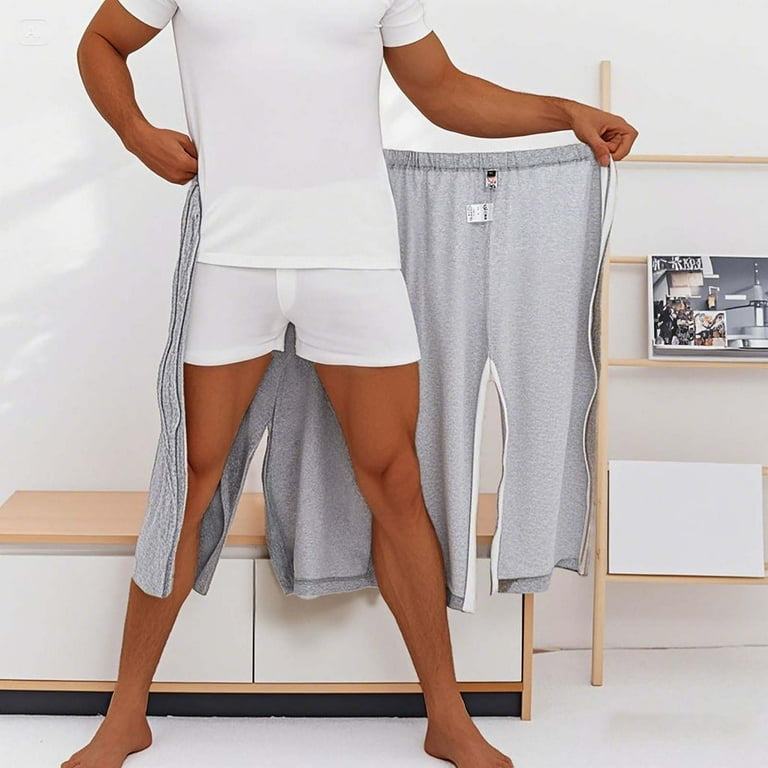 NAFUU Mens Tear Away Shorts Men's Thin Zipper Crotch Pants