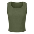 thumbnail image 4 of enyan Womens Spaghetti Strap V-Neck Ribbed Tank Tops for Women 2026 Slim Fitted Soft Camisole Basic Layering Shirts Athletic Tank Tops for Women,AG,XL, 4 of 7
