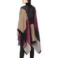 thumbnail image 2 of Cizayoi Women's Travel Plaid Shawl Wrap Open Front Poncho Cape Ruana Fall Winter, 2 of 2