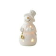 thumbnail image 2 of Ceramic Christmas Village Houses with Light, White Porcelain House Figurine, Rustic Decor for Home Table Bookshelf,Christmas Tree Tower (J), 2 of 6