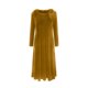 thumbnail image 5 of mfyjkho Vestidos de tallas grandes, Elegante vestido de terciopelo dorado con cuello redondo, manga larga y bolsillos para mujer. Vestidos para invitadas de boda para mujer xxl, 5 of 8