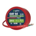 thumbnail image 2 of SYSTON CABLE TECHNOLOGY Cat 5E Ethernet Network Cable - 150 FT, 350MHz 24AWG Solid Bare Copper Wire Outdoor/Indoor, Bulk No Ends 10 Ft to 1000 Ft Available, Heat Resistant Plenum Rated - CMP Red, 2 of 8