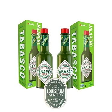 Tabasco 2 Pack Hot Sauce 5 oz Bottle Bundled by Louisiana Pantry (Green Jalapeno)