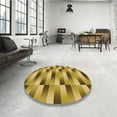 thumbnail image 4 of Ahgly Company Machine Washable Indoor Round Transitional Beer Orange Area Rugs, 4' Round, 4 of 7