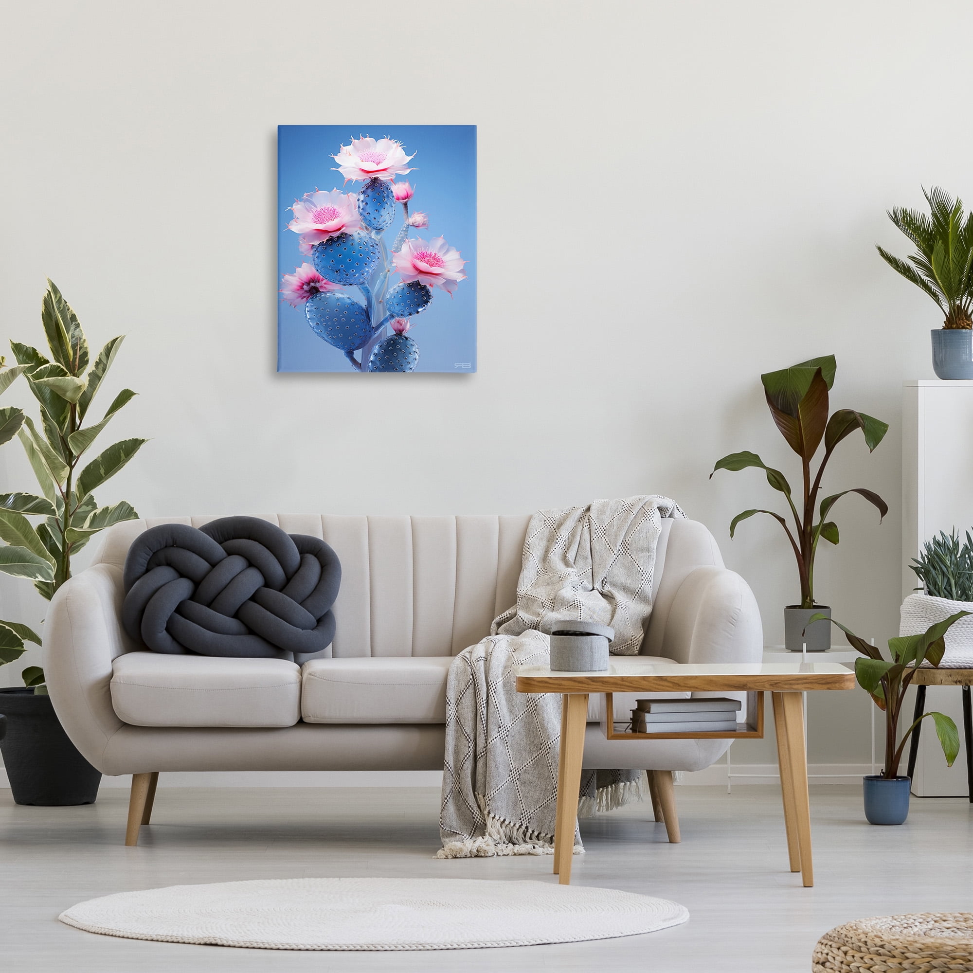 Stupell Industries Prickly Cactus Flowers Botanical & Floral Painting Gallery Wrapped Canvas Art Print Wall Art, 24 x 30