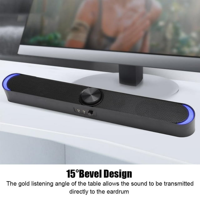 Ccdes Desktop Speaker, Stereo Sound Speaker,SADA V-198 Computer Audio Household Desktop Notebook Mini Speaker Headphone Dual Use