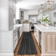 thumbnail image 3 of Seavish Kitchen Rugs Large Laundry Room Rug Boho Washable Runner Rug, 2'x8' Black and White Striped Rug Cotton Woven Extra Long Hallway Rug Outdoor Carpet Runner for Entryway Doorway Bedroom, 3 of 8