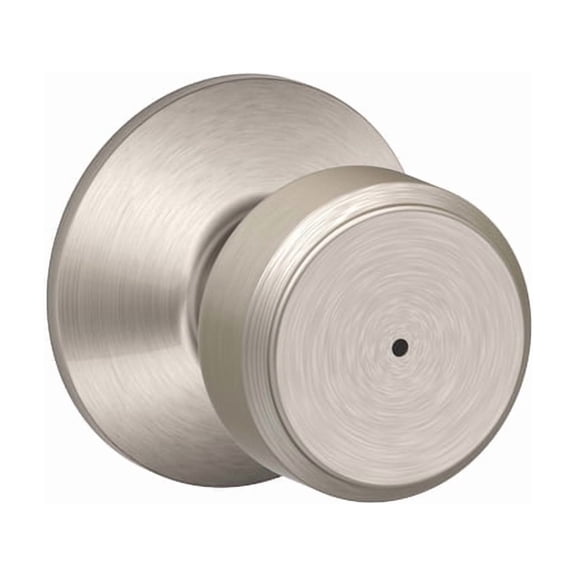 Schlage F40VBWE619 Bowery Privacy Door Knob Handleset, Satin Nickel - Quantity 1