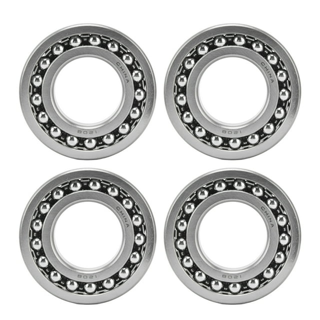Roulement à Billes Auto-Alignant, Résistant à l'Usure 4 Pcs Étanche Rotation Stable Roulements à Double Rangée pour Patins à Roulettes pour pour Moteurs 1204,1205,1206,1207,1208