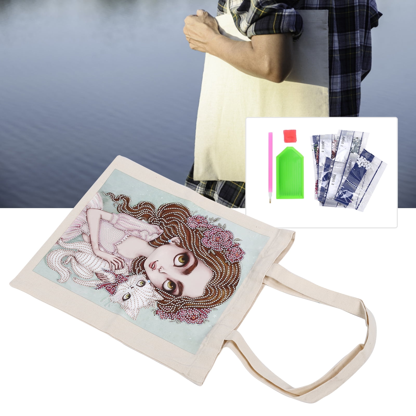 Painting Shopping Bag Resin Tool Tote Bag Diy Set Home Painting