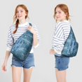 thumbnail image 2 of Tropical Reef Shark Sling Bag - Colorful Coral Environment Pattern, 2 of 4